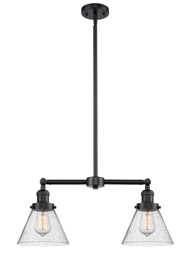 Innovations 209-OB-G44 Two Light Island Pendant, Oil Rubbed Bronze
