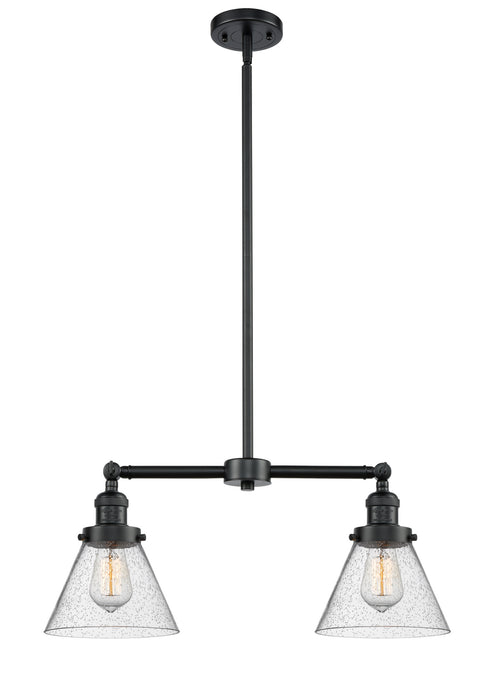 Innovations 209-OB-G44 Two Light Island Pendant, Oil Rubbed Bronze