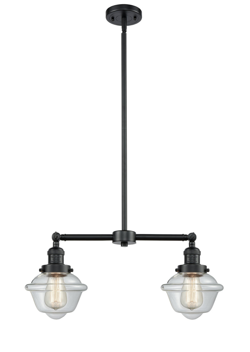 Innovations 209-OB-G532 Two Light Island Pendant, Oil Rubbed Bronze