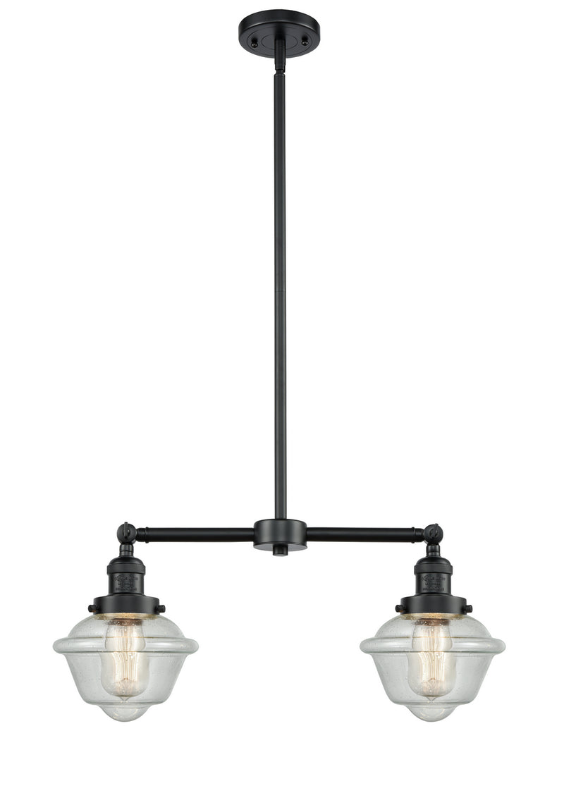 Innovations 209-OB-G534 Two Light Island Pendant, Oil Rubbed Bronze