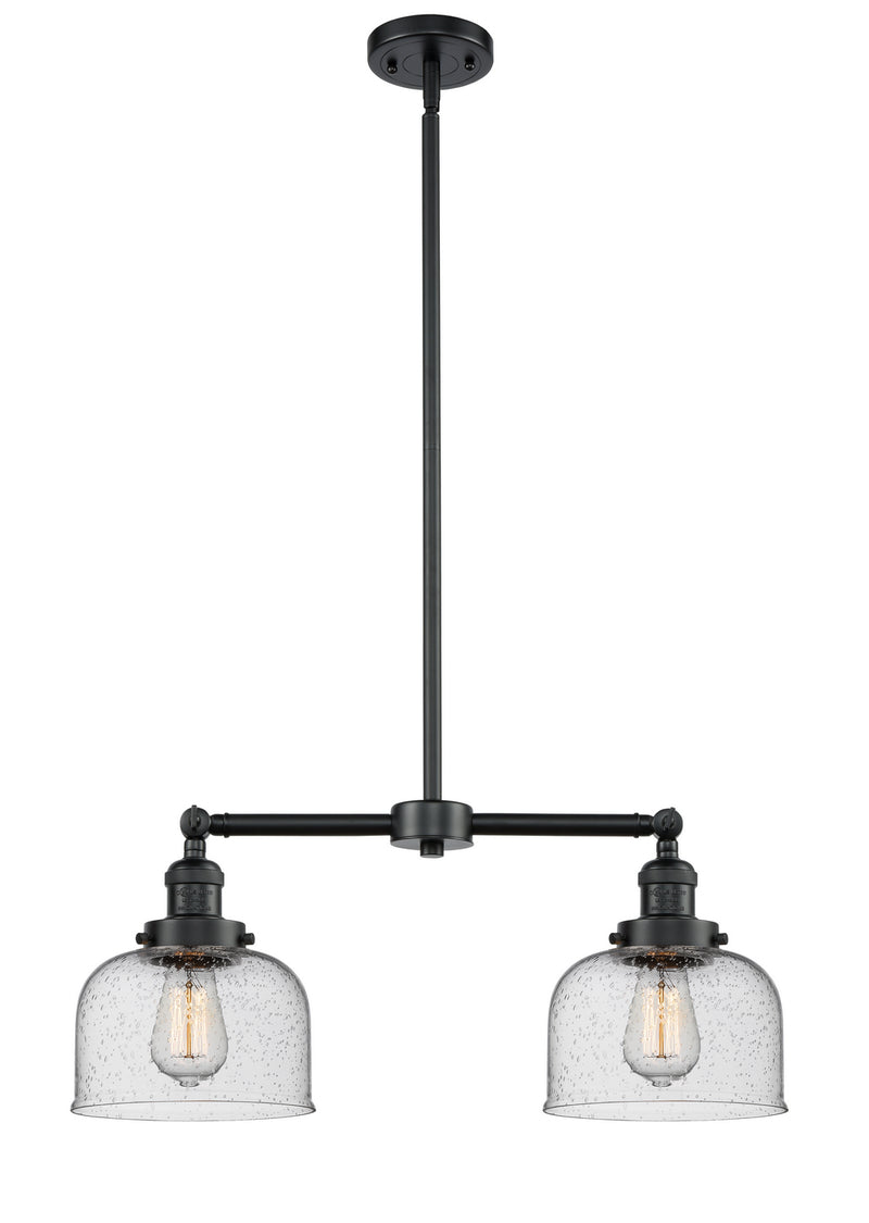 Innovations 209-OB-G74 Two Light Island Pendant, Oil Rubbed Bronze