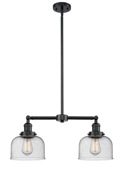 Innovations 209-OB-G74 Two Light Island Pendant, Oil Rubbed Bronze
