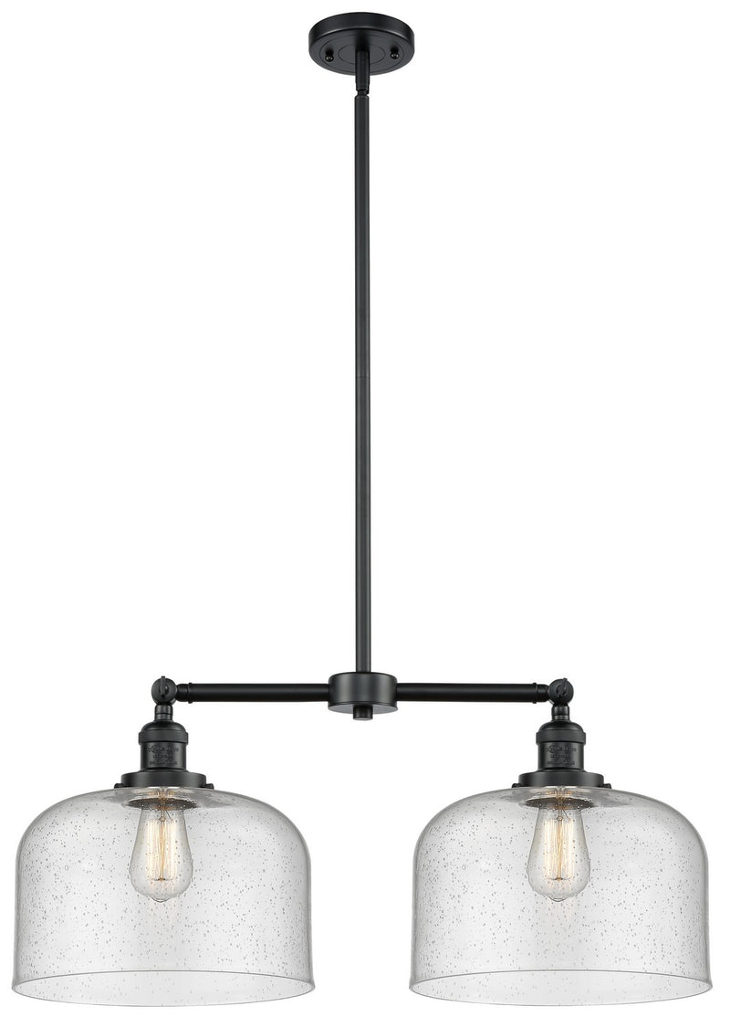 Innovations 209-OB-G74-L Two Light Island Pendant, Oil Rubbed Bronze