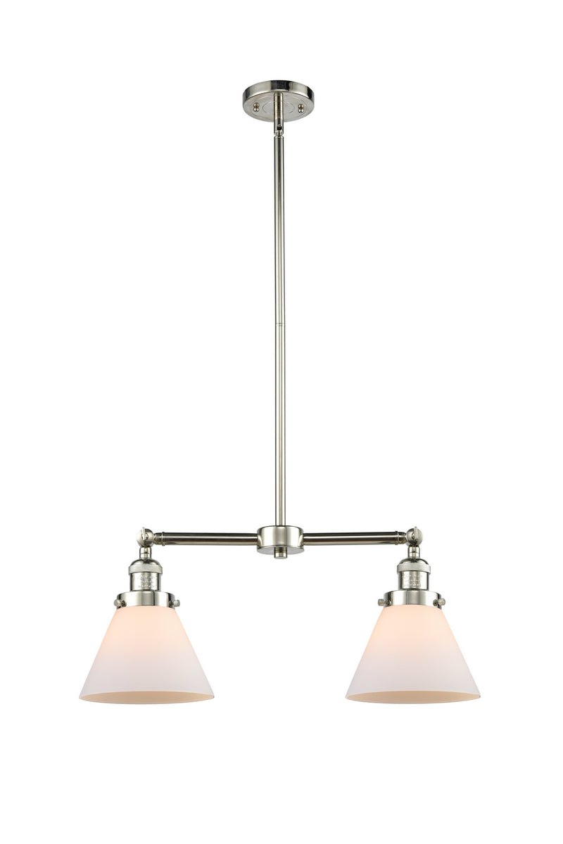 Innovations 209-PN-G41 Two Light Island Pendant, Polished Nickel