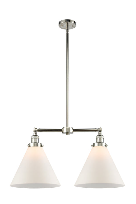 Innovations 209-PN-G41-L Two Light Island Pendant, Polished Nickel
