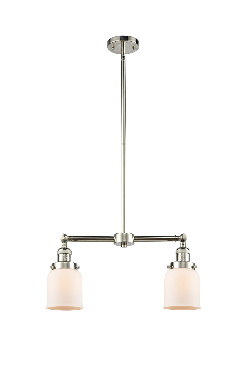 Innovations 209-PN-G51 Two Light Island Pendant, Polished Nickel