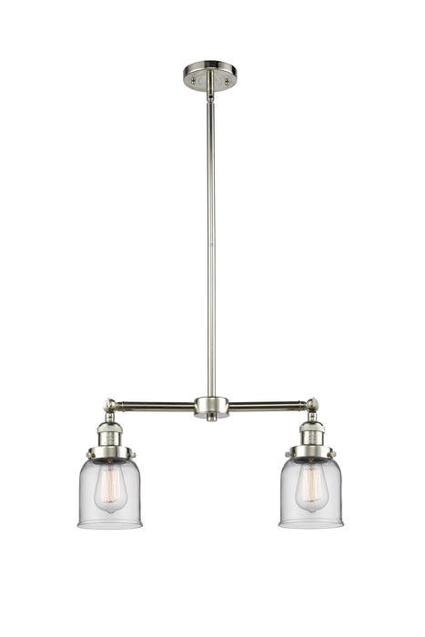 Innovations 209-PN-G52 Two Light Island Pendant, Polished Nickel