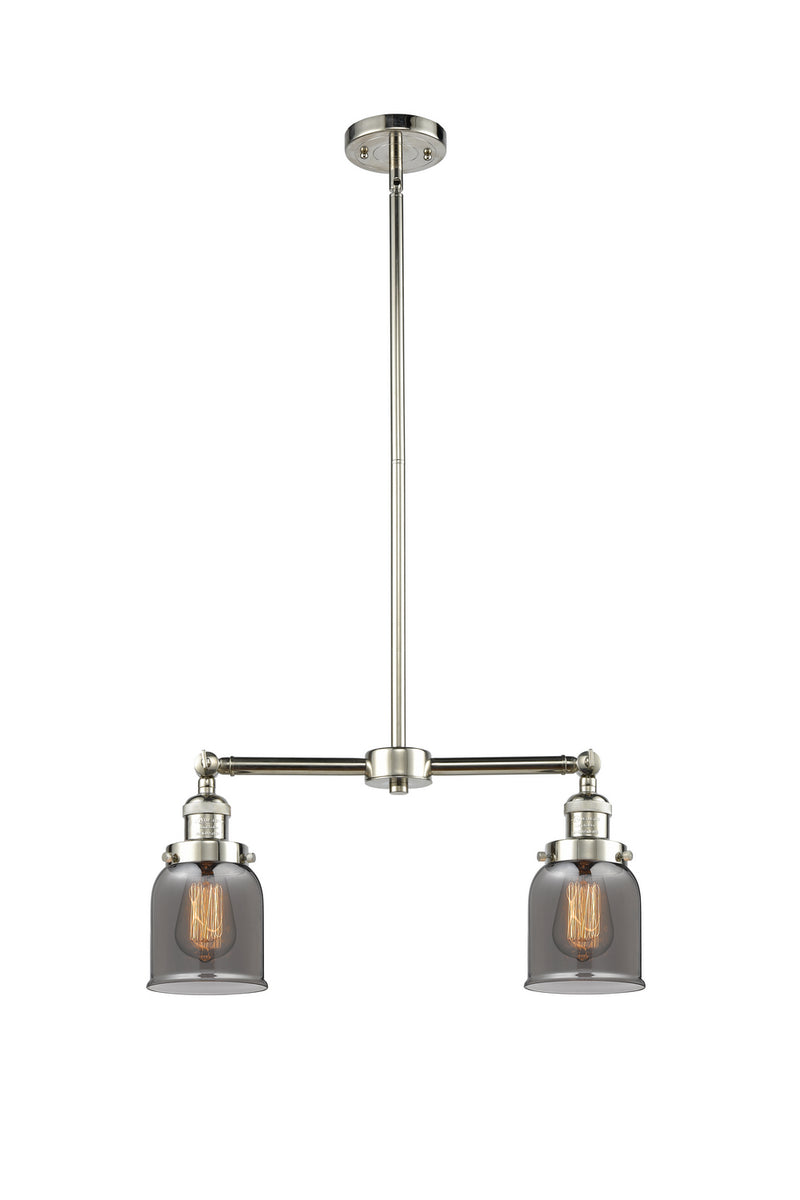 Innovations 209-PN-G53 Two Light Island Pendant, Polished Nickel