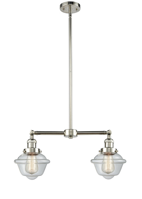 Innovations 209-PN-G532 Two Light Island Pendant, Polished Nickel