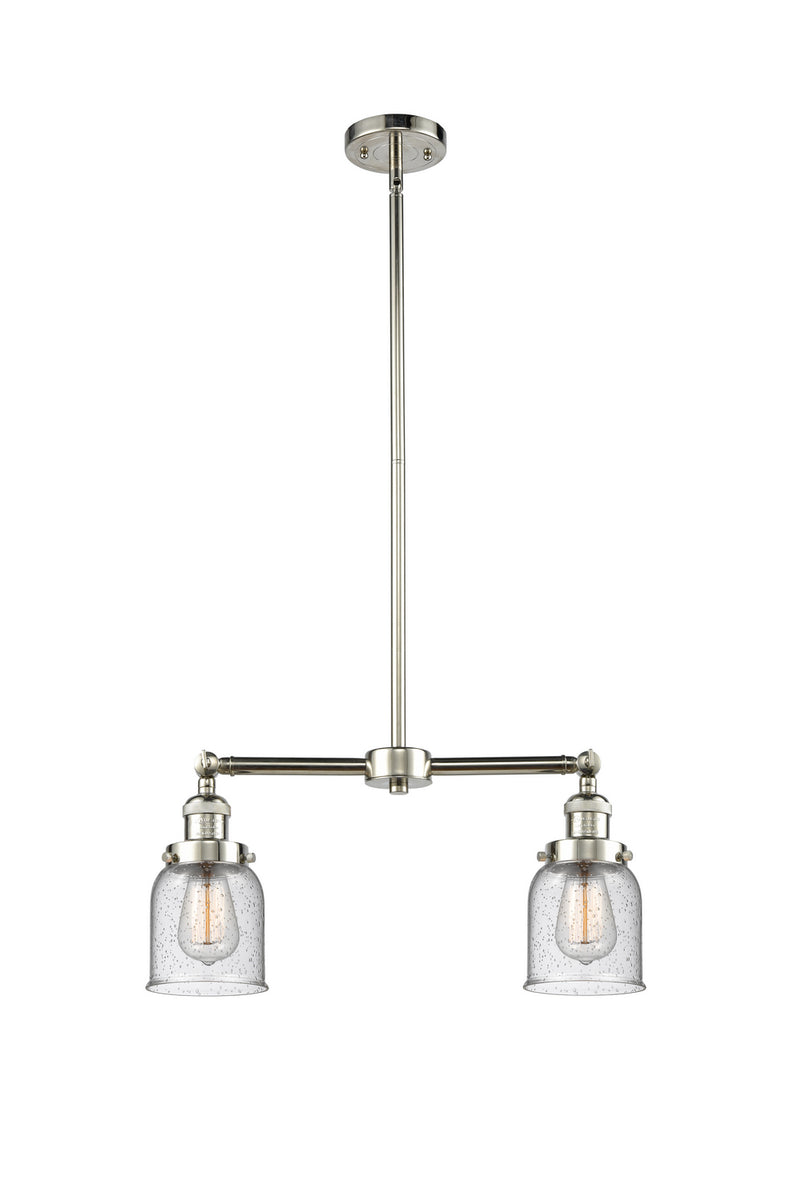 Innovations 209-PN-G54 Two Light Island Pendant, Polished Nickel