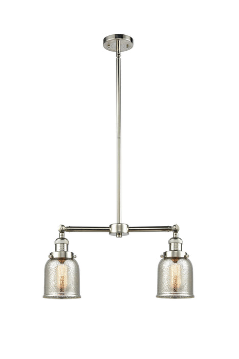 Innovations 209-PN-G58 Two Light Island Pendant, Polished Nickel