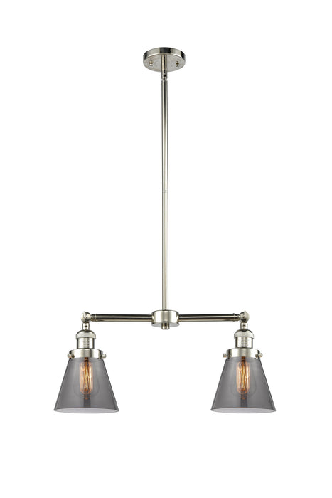 Innovations 209-PN-G63 Two Light Island Pendant, Polished Nickel