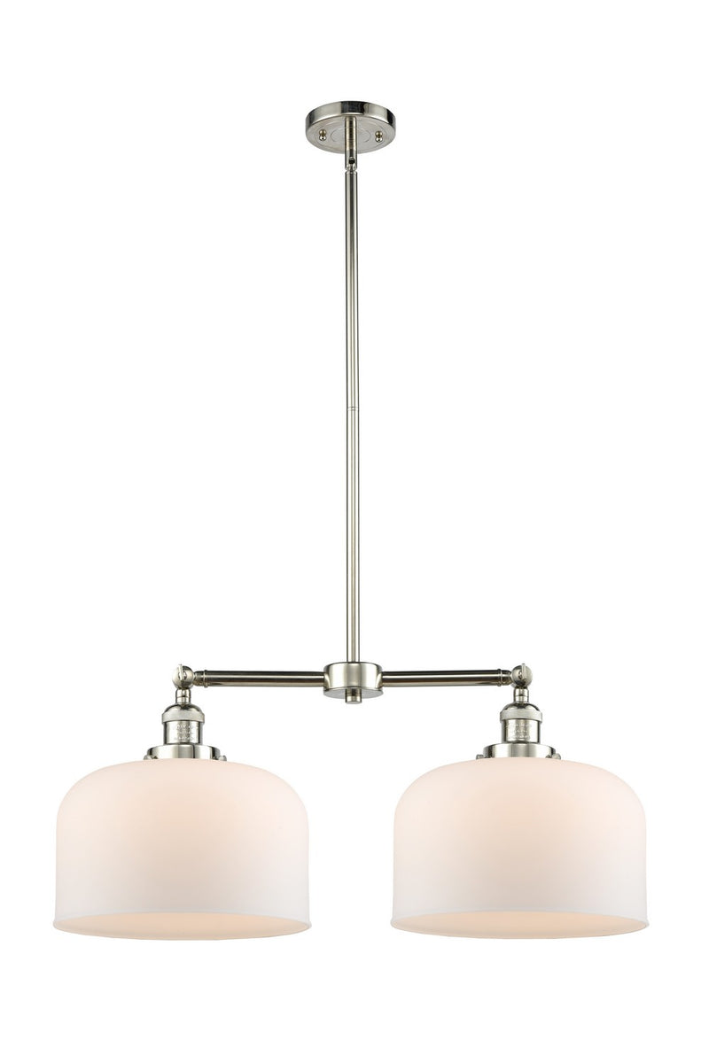 Innovations 209-PN-G71-L Two Light Island Pendant, Polished Nickel