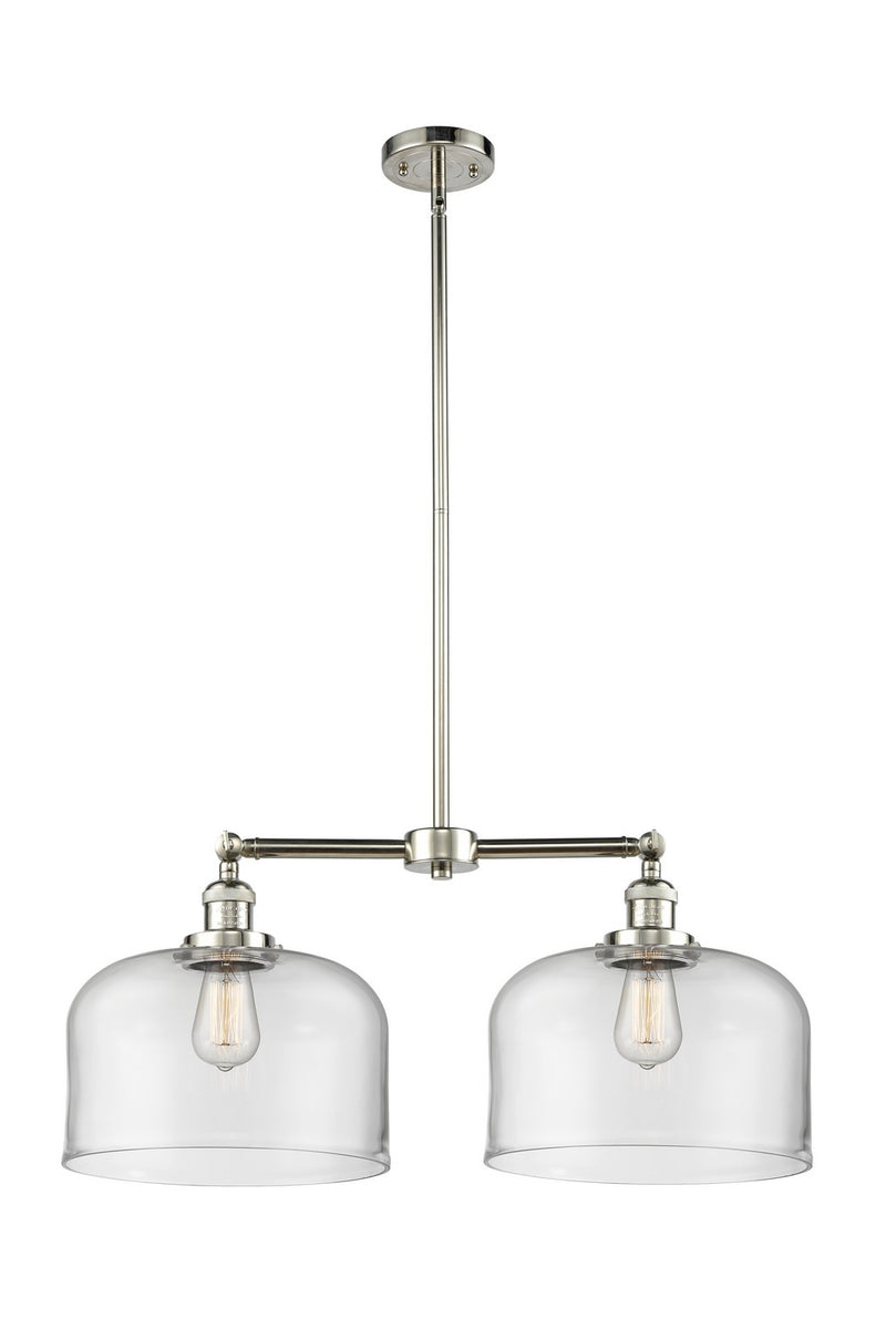 Innovations 209-PN-G72-L Two Light Island Pendant, Polished Nickel