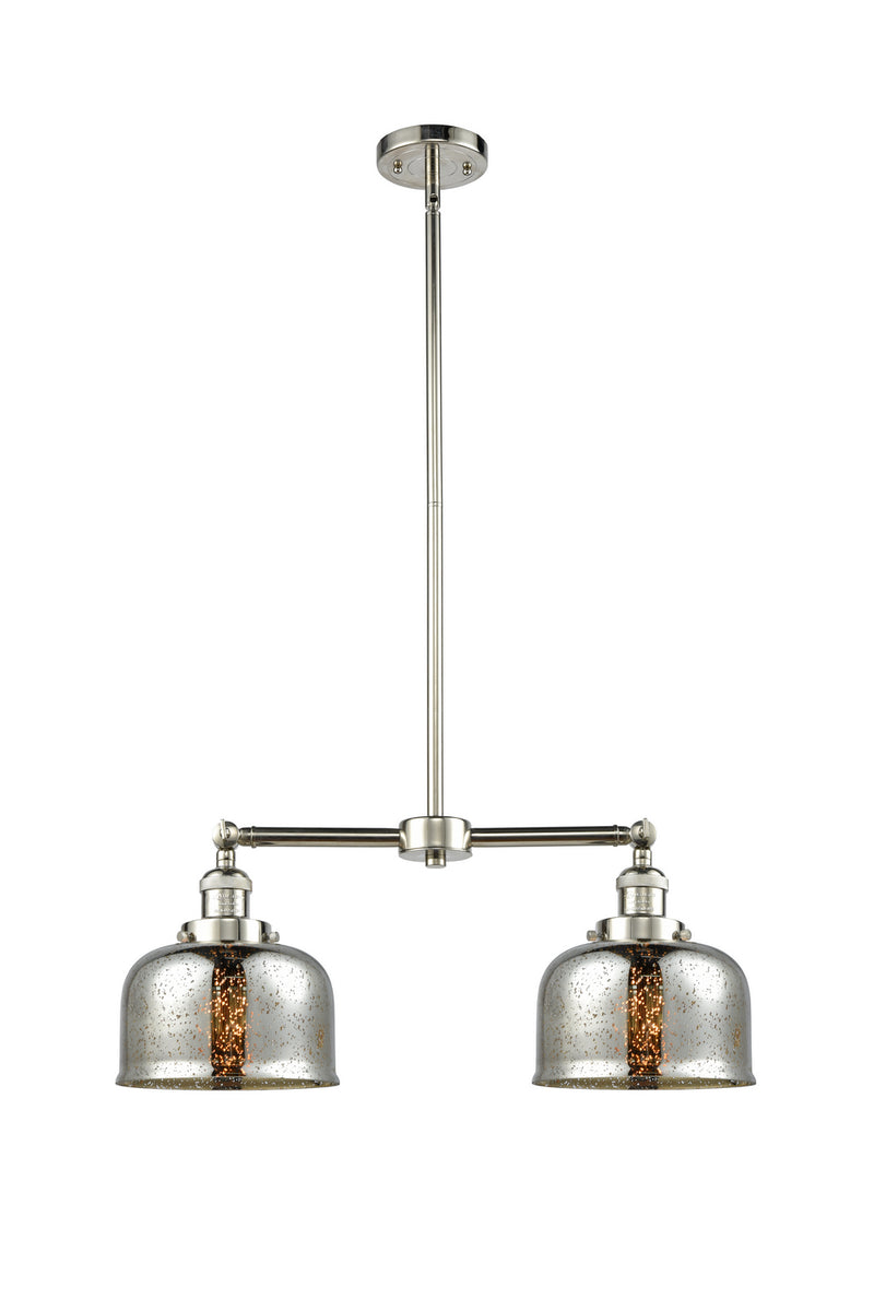 Innovations 209-PN-G78 Two Light Island Pendant, Polished Nickel