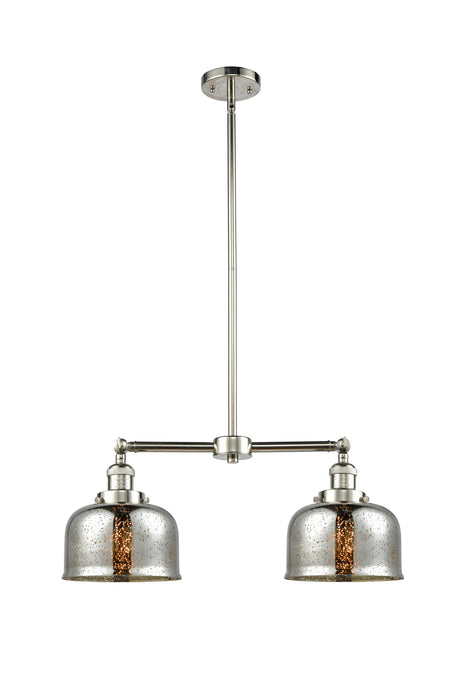 Innovations 209-PN-G78 Two Light Island Pendant, Polished Nickel