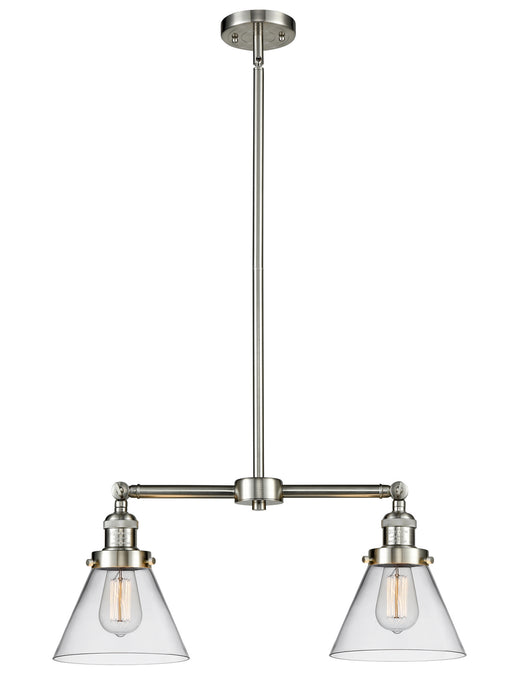 Innovations 209-SN-G42 Two Light Island Pendant, Brushed Satin Nickel