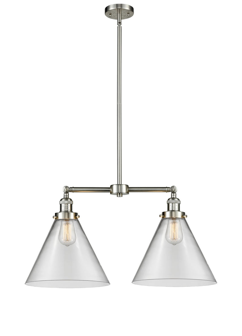 Innovations 209-SN-G42-L Two Light Island Pendant, Brushed Satin Nickel
