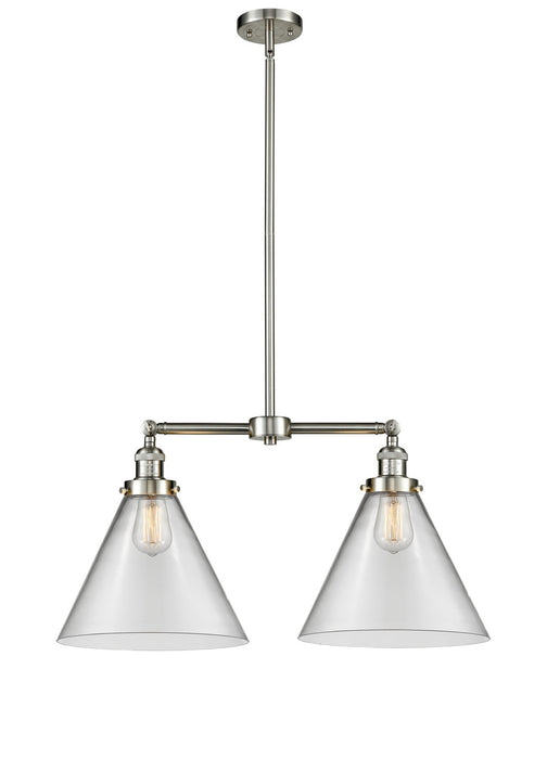 Innovations 209-SN-G42-L Two Light Island Pendant, Brushed Satin Nickel