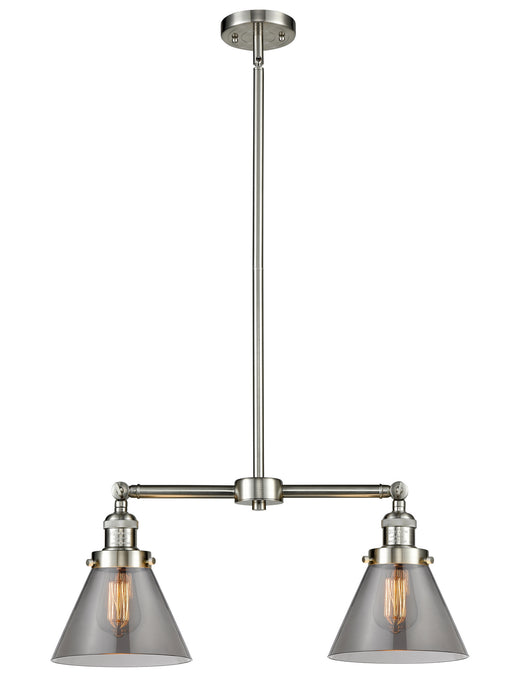 Innovations 209-SN-G43 Two Light Island Pendant, Brushed Satin Nickel