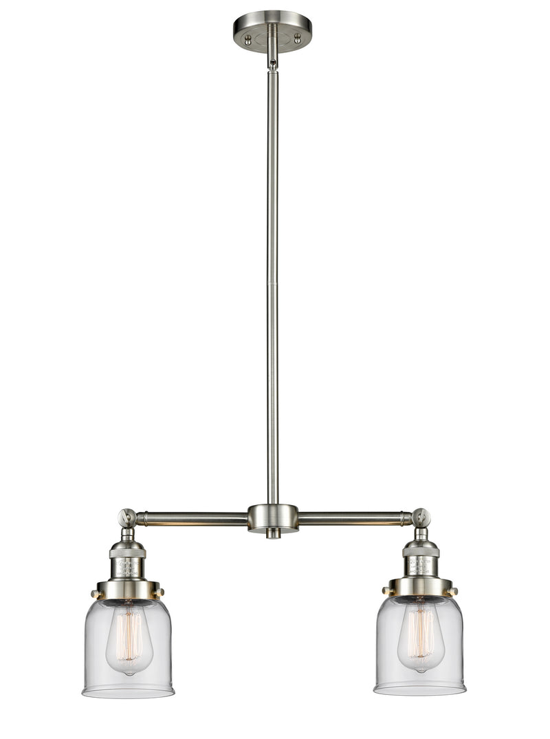 Innovations 209-SN-G52 Two Light Island Pendant, Brushed Satin Nickel