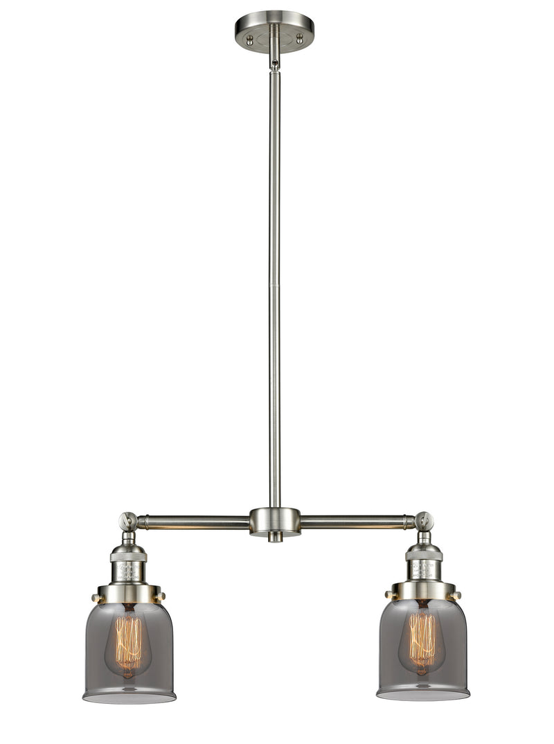 Innovations 209-SN-G53 Two Light Island Pendant, Brushed Satin Nickel