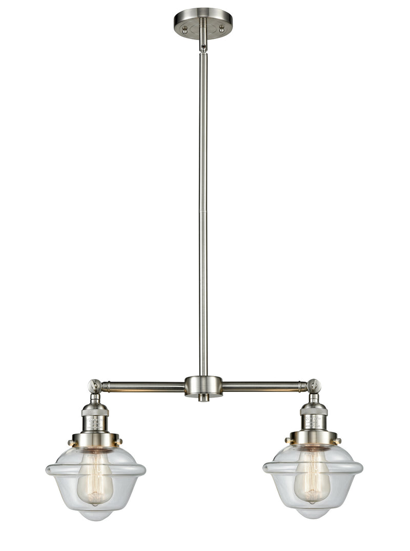 Innovations 209-SN-G532 Two Light Island Pendant, Brushed Satin Nickel