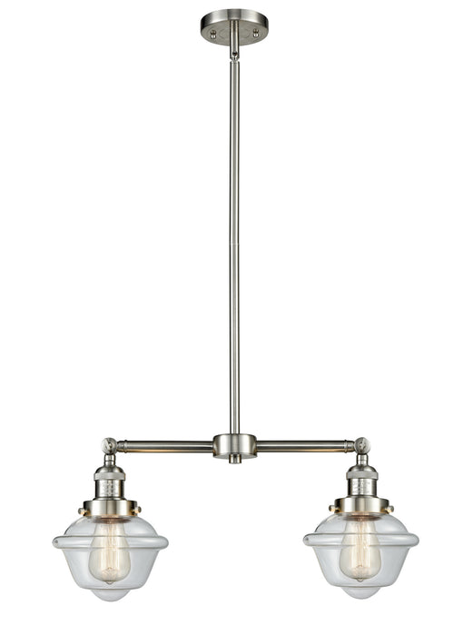 Innovations 209-SN-G532 Two Light Island Pendant, Brushed Satin Nickel