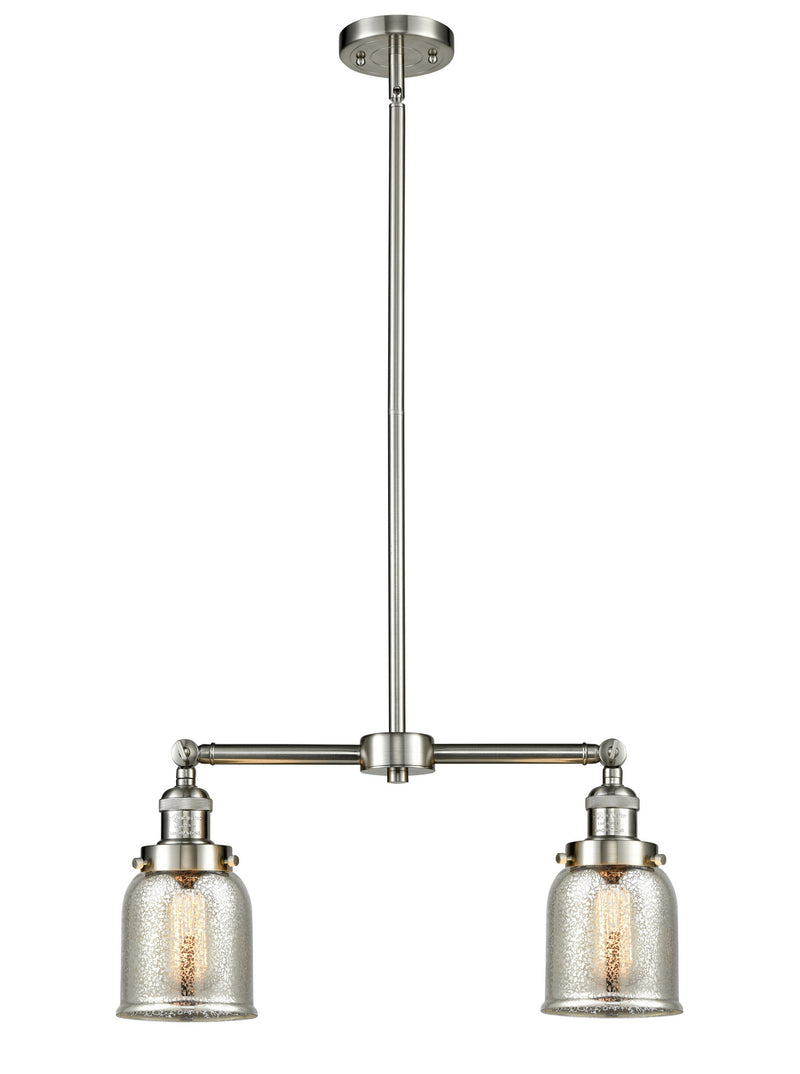 Innovations 209-SN-G58 Two Light Island Pendant, Brushed Satin Nickel