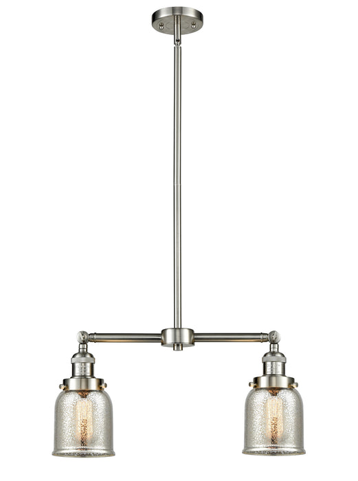 Innovations 209-SN-G58 Two Light Island Pendant, Brushed Satin Nickel