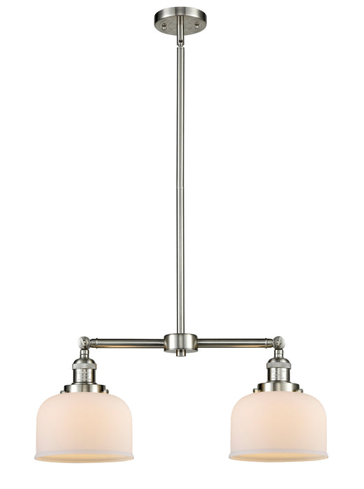 Innovations 209-SN-G71 Two Light Island Pendant, Brushed Satin Nickel