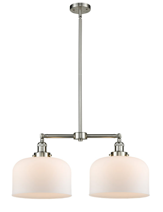 Innovations 209-SN-G71-L Two Light Island Pendant, Brushed Satin Nickel