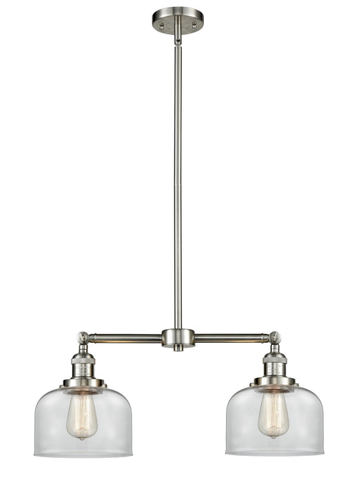 Innovations 209-SN-G72 Two Light Island Pendant, Brushed Satin Nickel