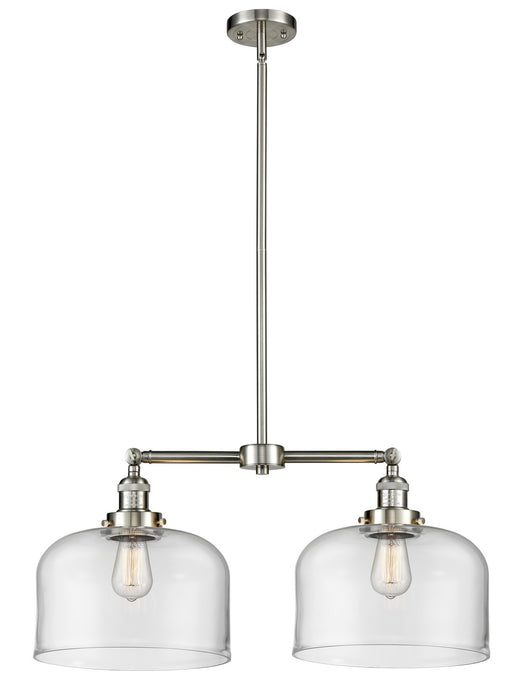 Innovations 209-SN-G72-L Two Light Island Pendant, Brushed Satin Nickel