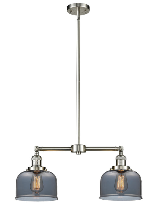 Innovations 209-SN-G73 Two Light Island Pendant, Brushed Satin Nickel