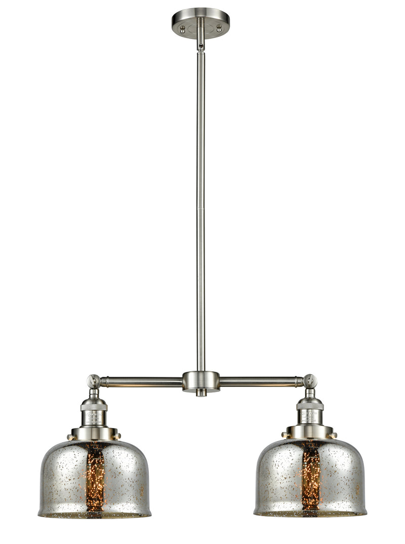 Innovations 209-SN-G78 Two Light Island Pendant, Brushed Satin Nickel