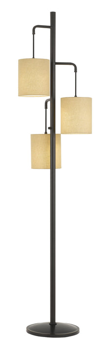 Cal Lighting BO-2791FL Three Light Floor Lamp, Dark Bronze