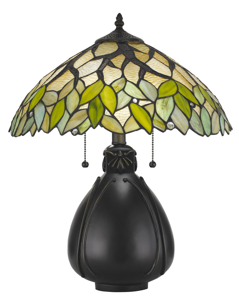 Cal Lighting BO-2798TB Two Light Table Lamp, Tiffany