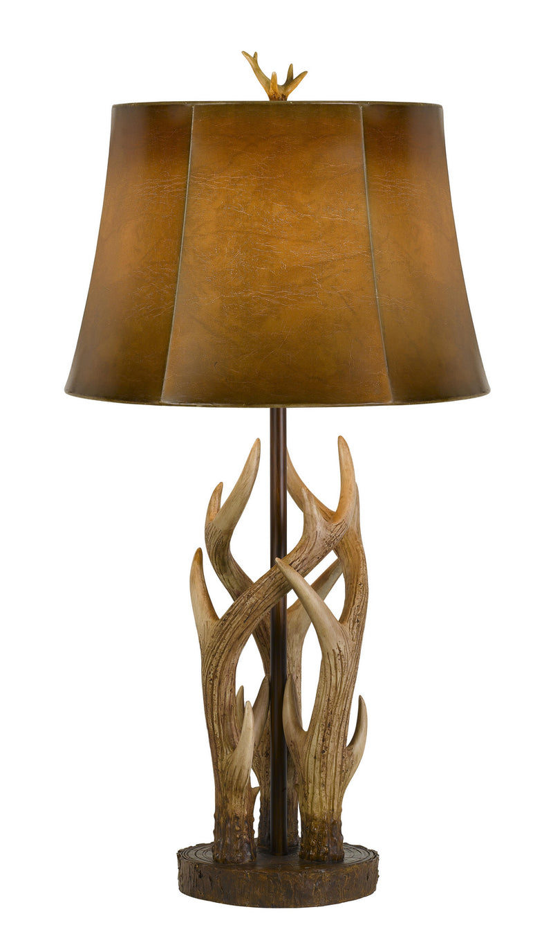 Cal Lighting BO-2805TB One Light Table Lamp, Antler