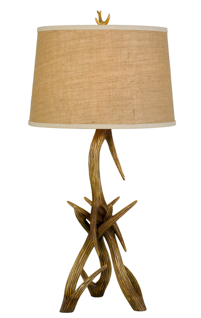Cal Lighting BO-2806TB One Light Table Lamp, Antler