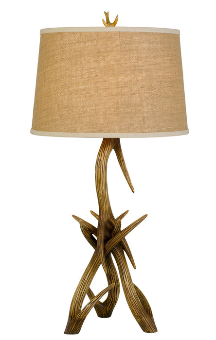 Cal Lighting BO-2806TB One Light Table Lamp, Antler