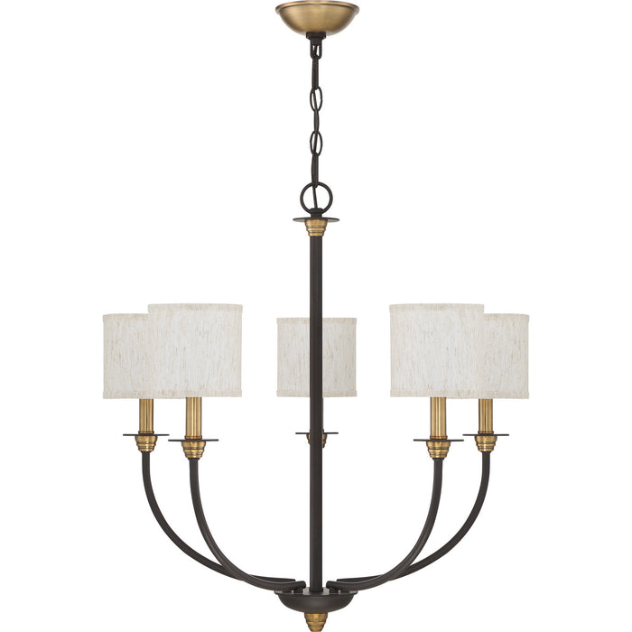 Quoizel ADY5005OZ Five Light Chandelier, Old Bronze