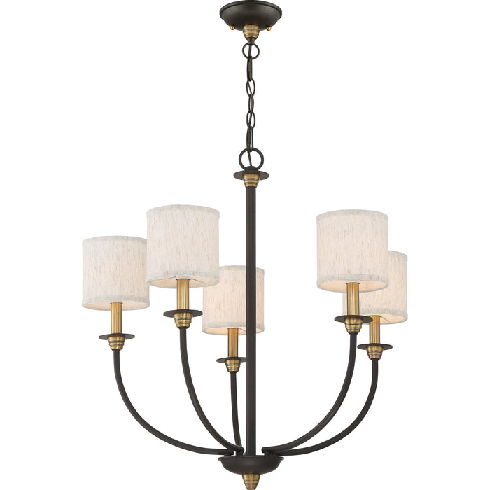 Quoizel ADY5005OZ Five Light Chandelier, Old Bronze