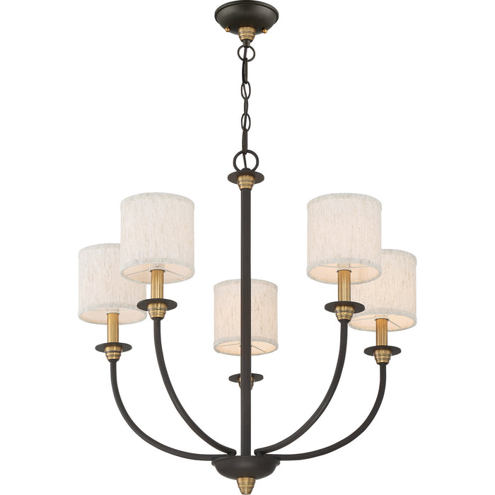 Quoizel ADY5005OZ Five Light Chandelier, Old Bronze