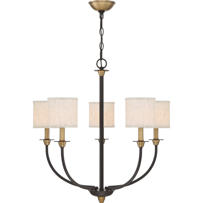 Quoizel ADY5005OZ Five Light Chandelier, Old Bronze