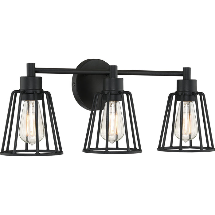 Quoizel ATT8603EK Three Light Bath Fixture, Earth Black