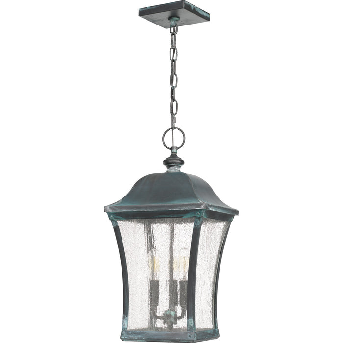 Quoizel BDS1910AGV Three Light Outdoor Hanging Lantern, Aged Verde