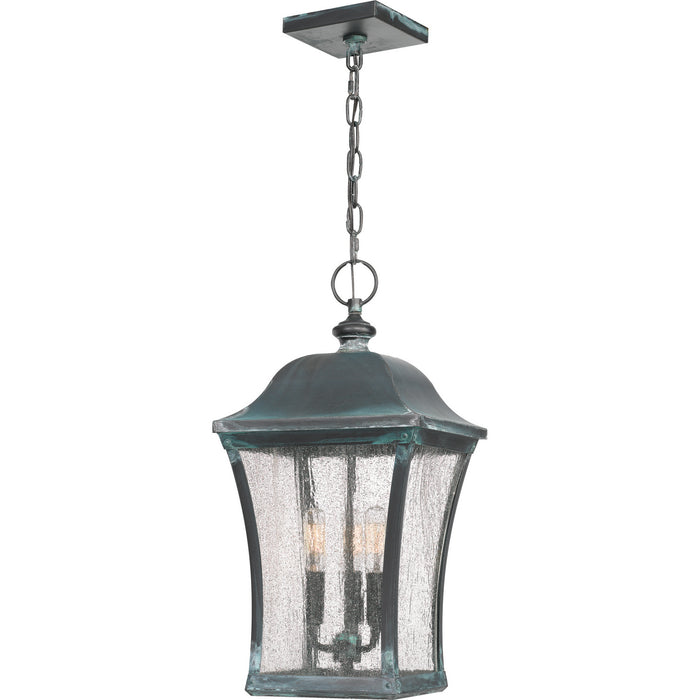 Quoizel BDS1910AGV Three Light Outdoor Hanging Lantern, Aged Verde