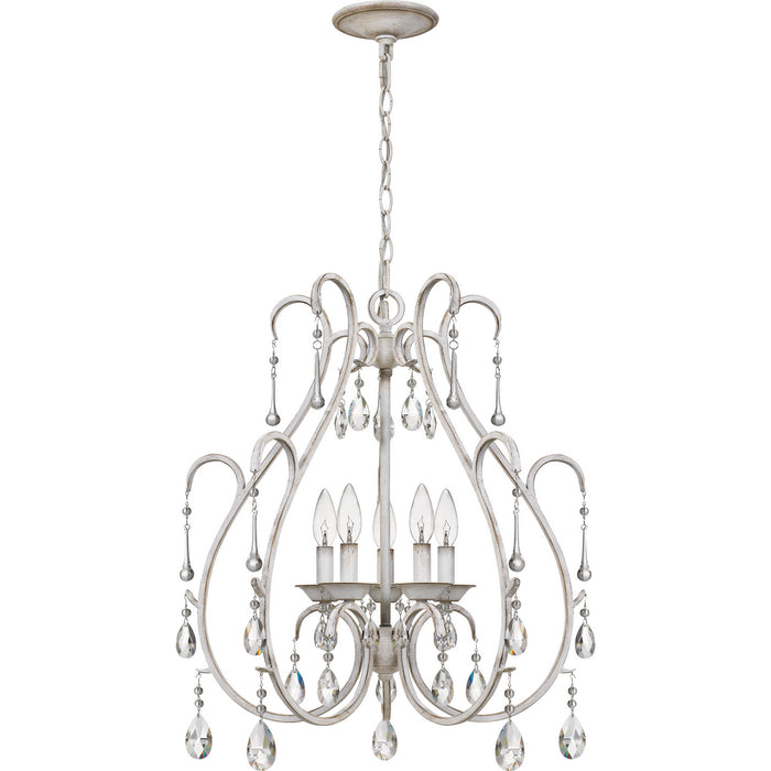 Quoizel BLC5005AWH Five Light Chandelier, Antique White