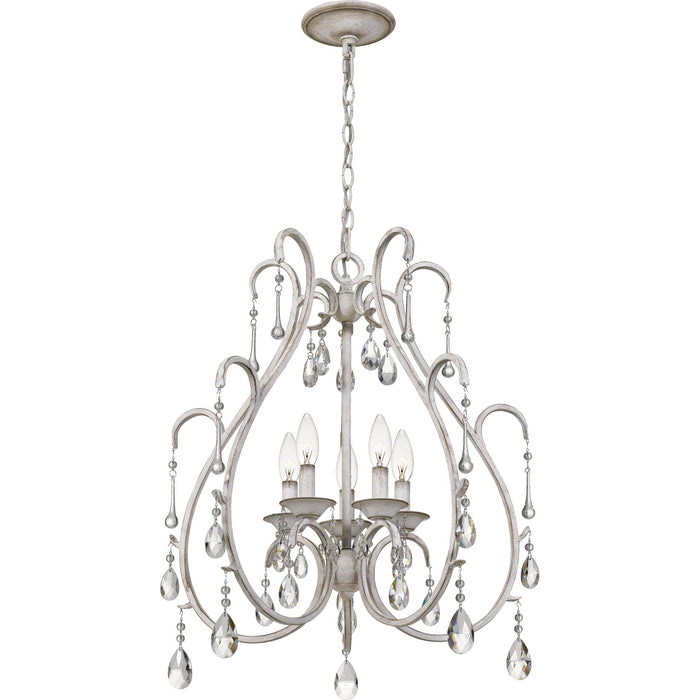 Quoizel BLC5005AWH Five Light Chandelier, Antique White